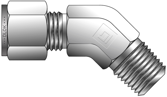 Male 45° Elbow NPT (For Fractional Tube)